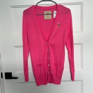 Hot pink Hollister cardigan new with tag